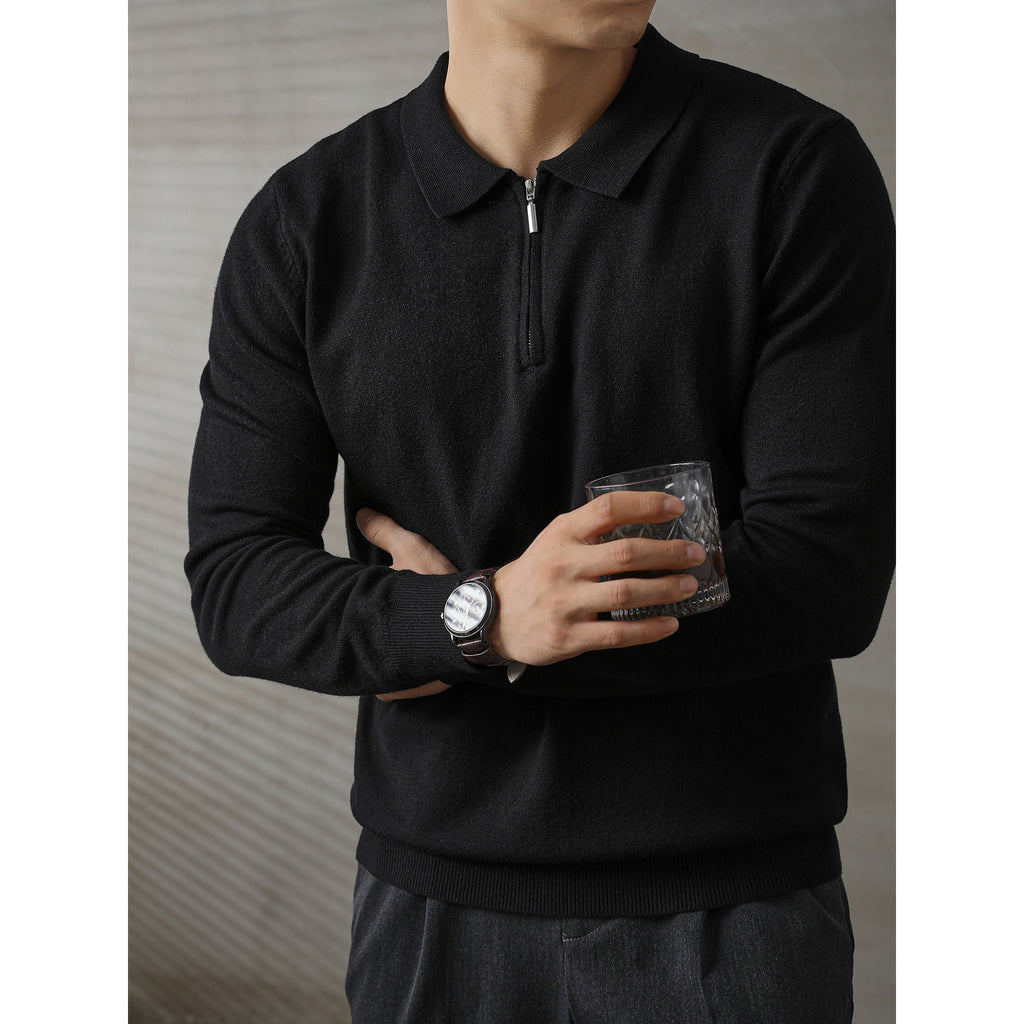 BENJAMIN Half-height Zip Knitted